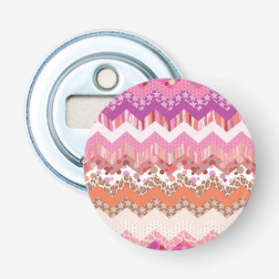 Pink zigzag background bottle opener