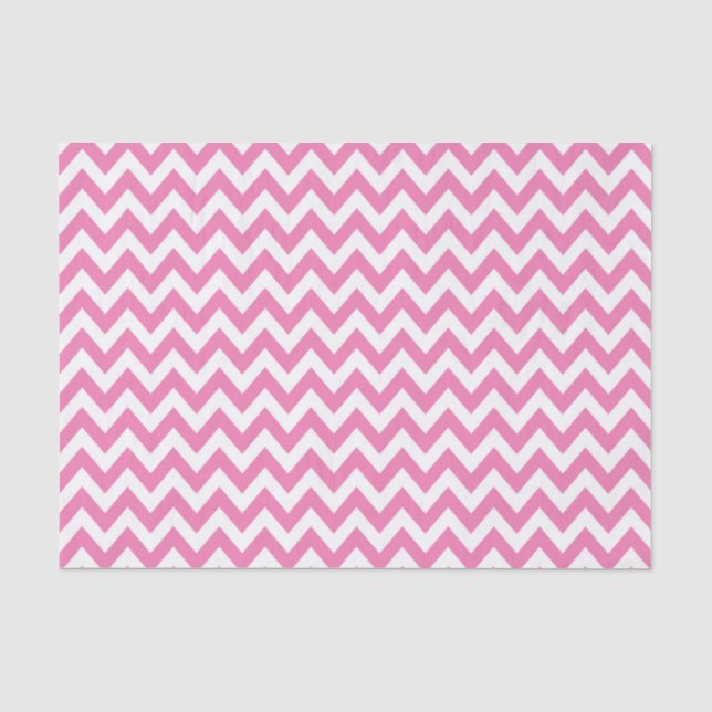 Pink ZigZag / Chevron Pattern Tissue Paper (Front)