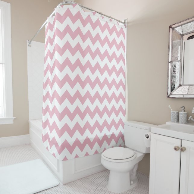 Pink Zigzag, Pink Chevron, Geometric Pattern (In Situ)