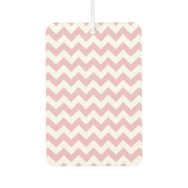 Pink Zigzag, Pink Chevron, Geometric Pattern Air Freshener (Front)