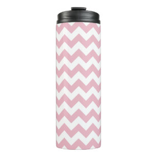 Pink Zigzag, Pink Chevron, Geometric Pattern Thermal Tumbler