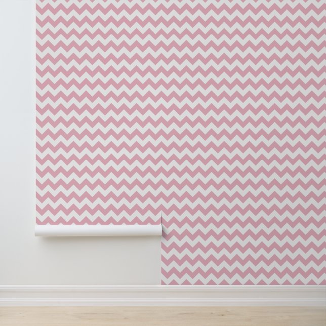 Pink Zigzag, Pink Chevron, Geometric Pattern Wallpaper (Application)