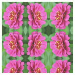 Pink Zinnia Flower Nature Pattern Fabric