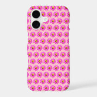 Pink Zinnia Flower Seamless Pattern on Phone Case