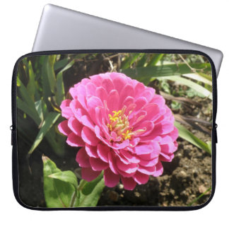 Pink Zinnia Laptop Bag