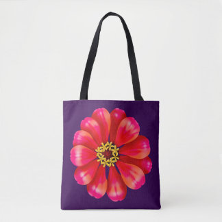 Pink Zinnia Tote Bag
