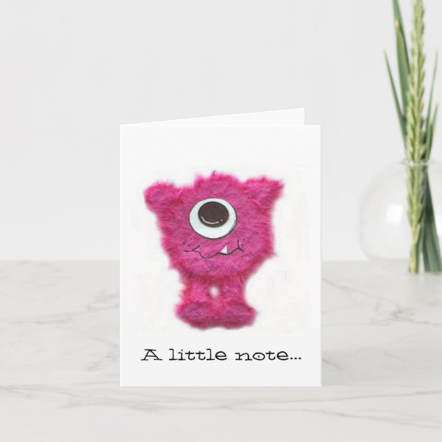 Pink Zippy Note Card (Front)
