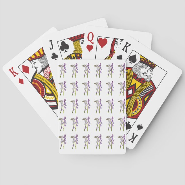Pinkbells Fabric Pattern. Playing Cards (Back)