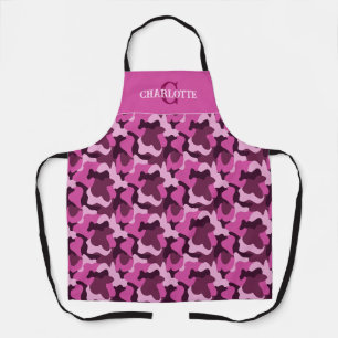 Pinkcore Monogrammed Camouflage Apron