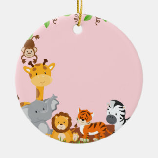 PinkCute Jungle Baby Animal Ornament