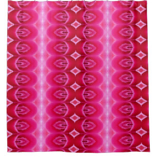 Pinkey Rose Ikat Zen Shower Curtain