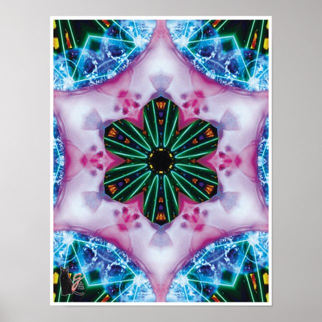 Pinkie Cinetic Collage Kaleidoscope Poster (Devant)