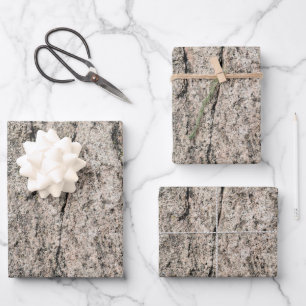 Pinkish beige Stone face Wrapping Paper Sheet
