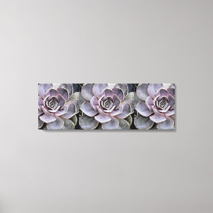 Pinkish -Blue-grey Echeveria "Rose" Succulent Plan Canvas Print