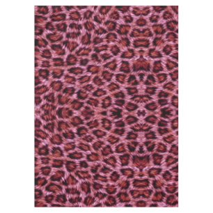 pinkish cheetah print tablecloth