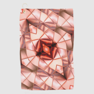 Pinkish gigantic 'pearl flowers', virtual drawing  golf towel