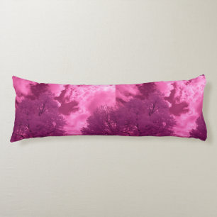Pinkish Hues Infrared Cloud Body Pillow