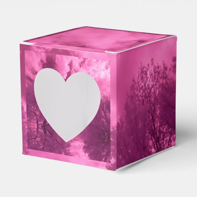Pinkish Hues Infrared Cloud Favor Box (Front Side)