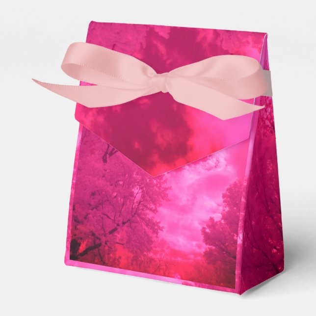 Pinkish Hues Infrared Cloud Favor Box (Front Side)