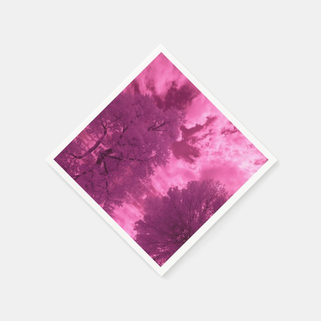 Pinkish Hues Infrared Cloud Napkin (Corner)