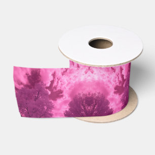 Pinkish Hues Infrared Cloud Satin Ribbon