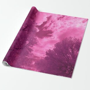 Pinkish Hues Infrared Cloud Wrapping Paper