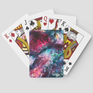 Pinkish splash increase that look like rock crater playing cards