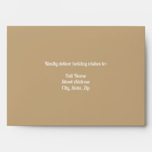 Pinkish Tan, Fawn Christmas Mailing Envelope