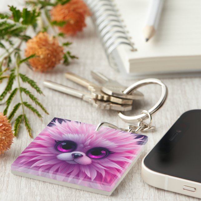 Pinkishes Character Keychain (Front Right)