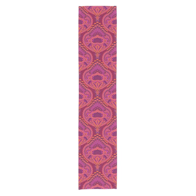 Pinkoinko - Feathered Paisley Short Table Runner (Front)