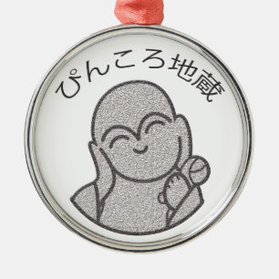 Pinkoro Jizo Metal Ornament