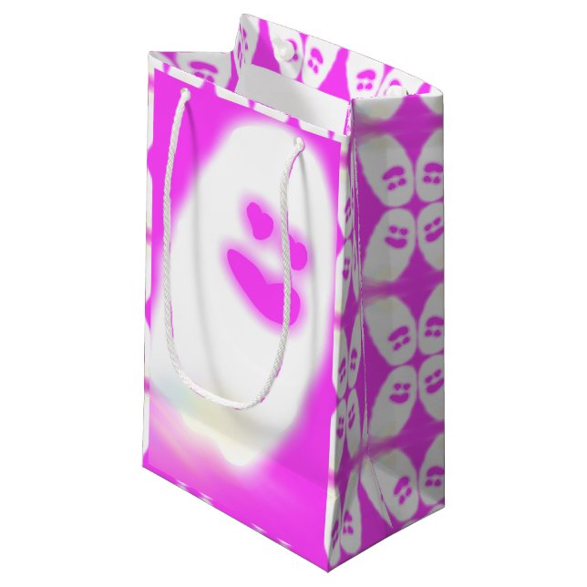 Pinkoween cute ghost small gift bag (Front Angled)