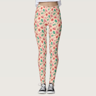 PinkPink Flamingo Summer Tropical Pattern-23123 Leggings
