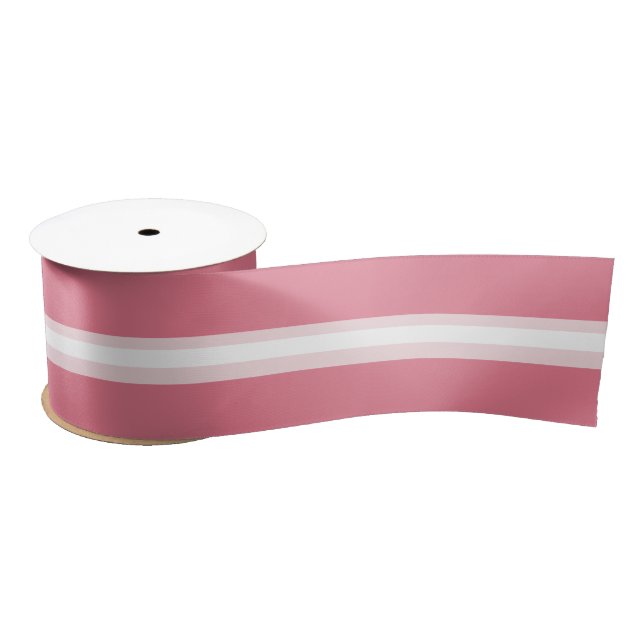 Pinks and White Stripes  Satin Ribbon (Spool)