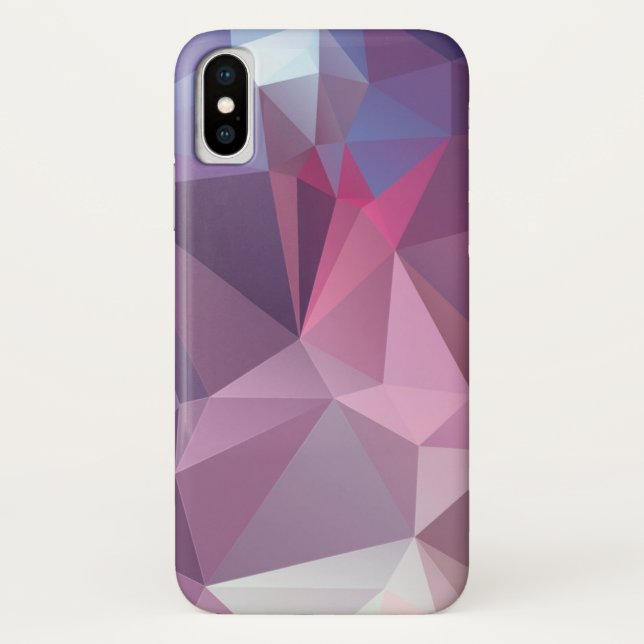 Pinks Blues Abstract Pyramid Pattern Art Case-Mate iPhone Case (Back)
