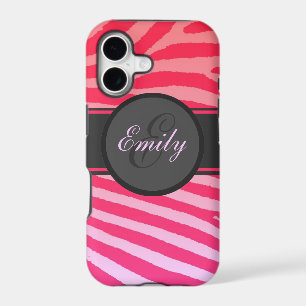 Pinks bright zebra stripes custom iphone 5 case