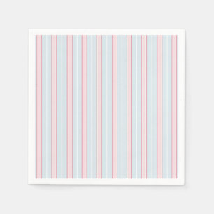 Pinks, Pastel Blue, White, Stripes Napkin