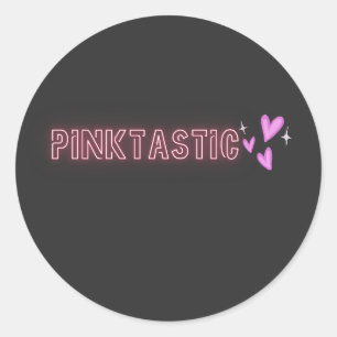 PINKTASTIK Cute Pink Girly Aesthetic Design Classic Round Sticker