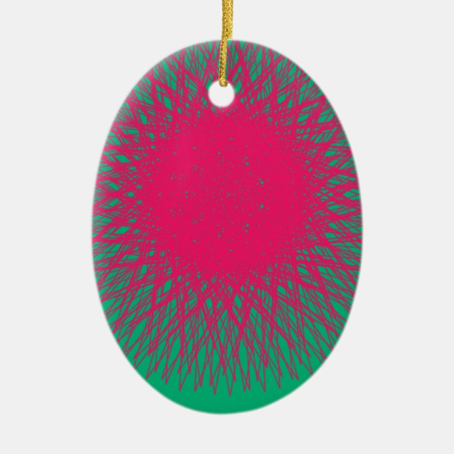 pinky abstract ceramic ornament (Front)