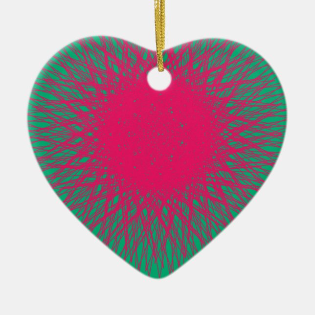pinky abstract ceramic ornament (Front)