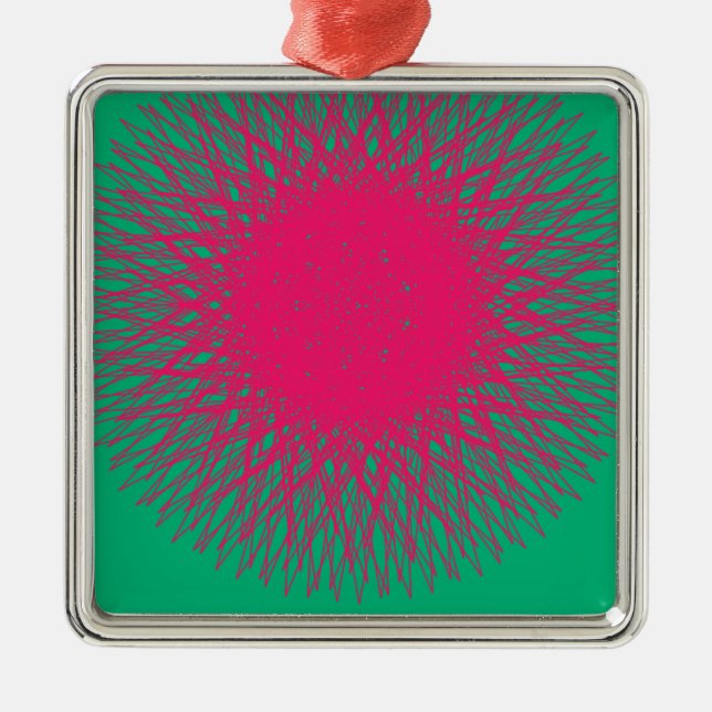 pinky abstract metal ornament (Front)
