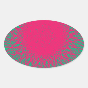 pinky abstract oval sticker