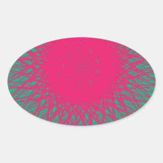 pinky abstract oval sticker
