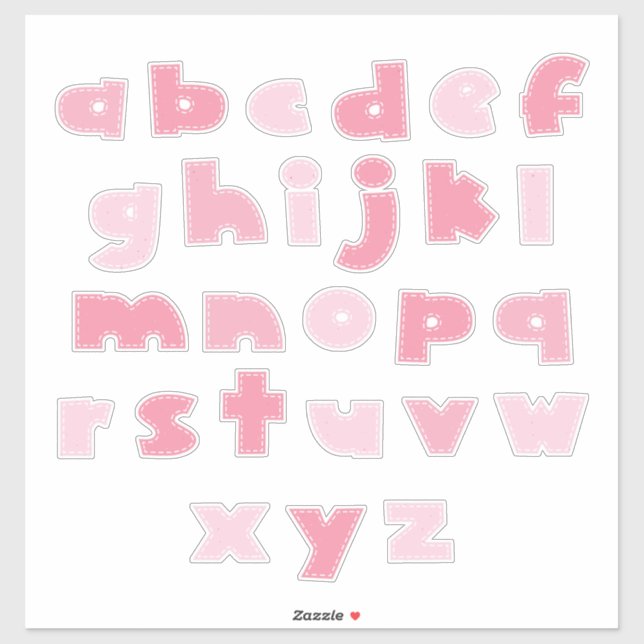 PINKY ALPHABET 'lowercase' (Sheet)