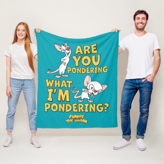 Pinky and the Brain | Are You Pondering? Fleece Blanket (In Situ)