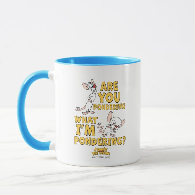 Pinky and the Brain | Are You Pondering? Mug (Left)