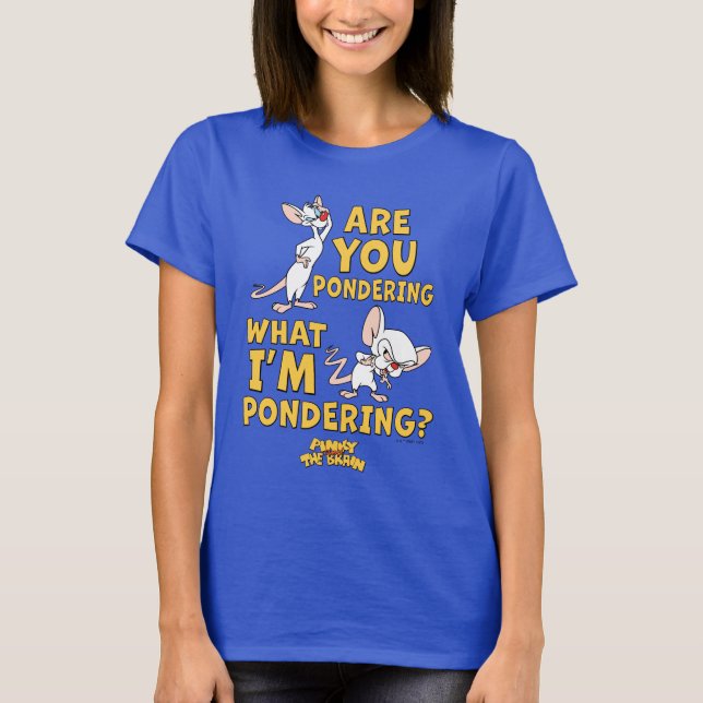 Pinky and the Brain | Are You Pondering? T-Shirt (Front)