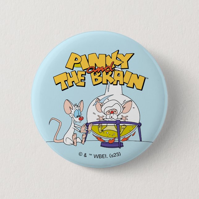 Pinky and the Brain | Laboratory Science 2 Inch Round Button (Front)