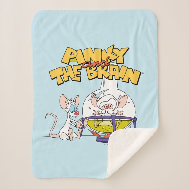 Pinky and the Brain | Laboratory Science Sherpa Blanket (Front)