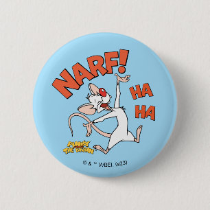 Pinky and the Brain   Pinky "Narf!" 2 Inch Round Button